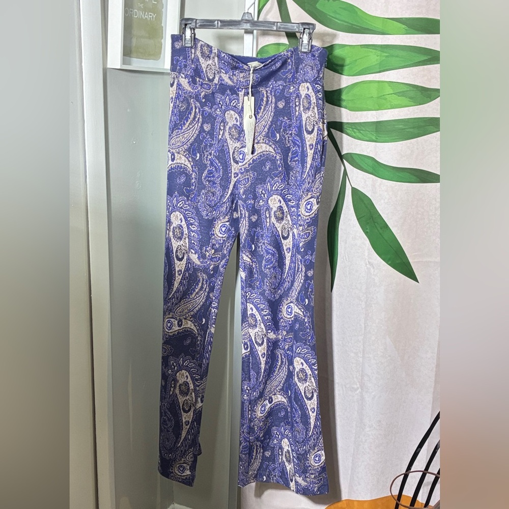 Anthropologie Maeve Flare Pants size 10 NEW WITH TAGS Pull On Side Zip